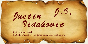 Justin Vidaković vizit kartica